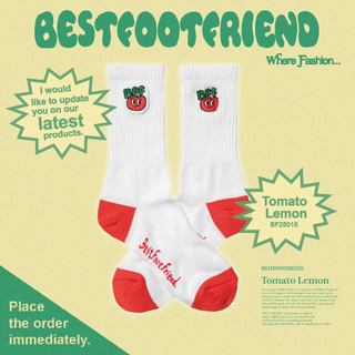 【逢甲 FUZZY】Best Foot Friend Tomato 番茄 BFF 襪子 白色 BF25015