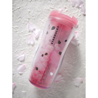 現貨 日本星巴克2014櫻花季限定雙色紛飛櫻花隨手杯350ml