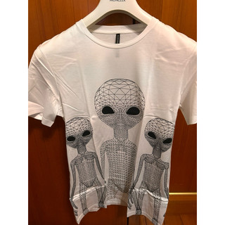 9.9成新 black Barrett by Neil Barrett 白色 T-shirt T恤 圓領 外星人 ET