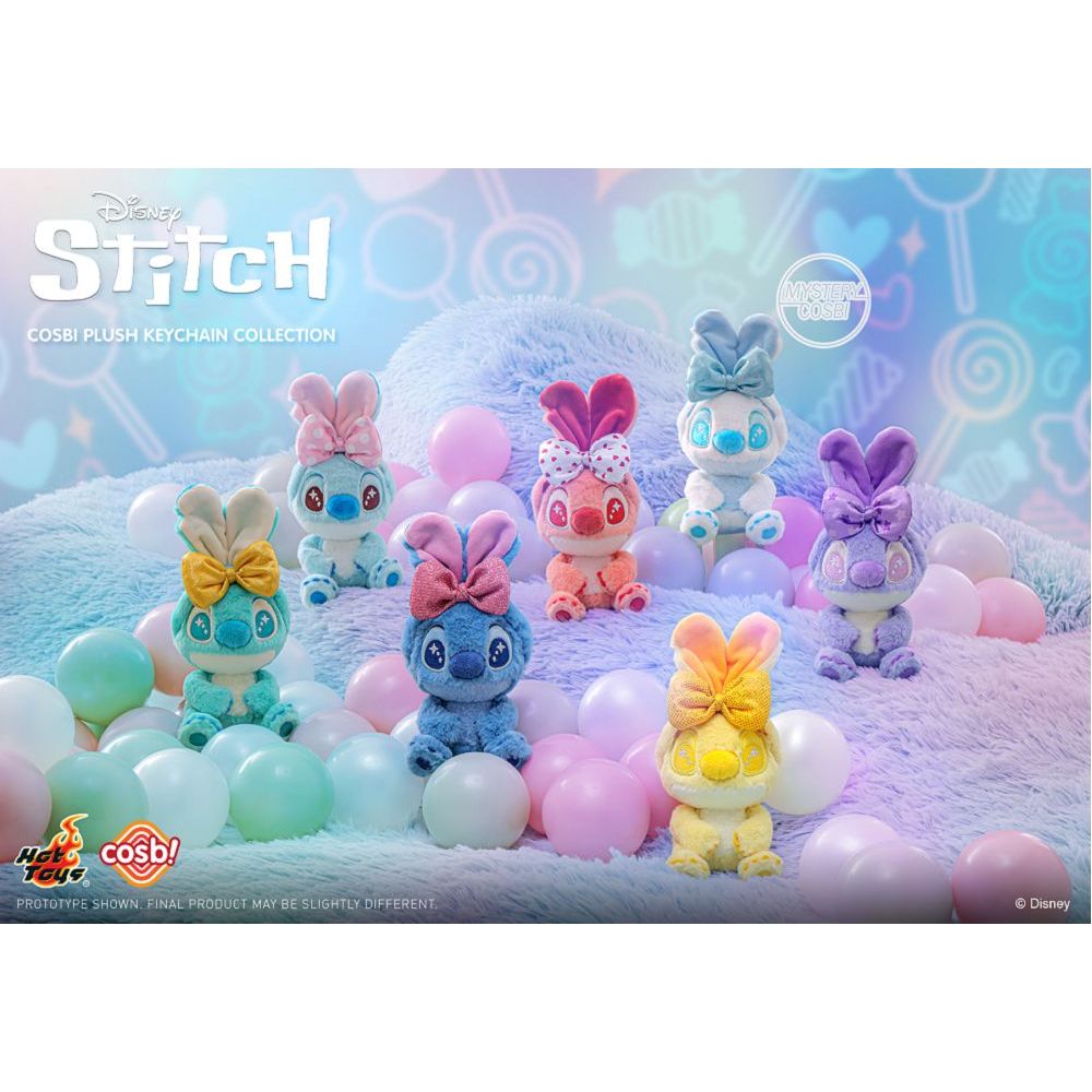 野獸國直營店｜HOT TOYS PPLU066N 史迪奇 蝴蝶結造型 吊飾Q版公仔 盲盒單入(全7種)