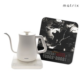 【Matrix X HARIO】M2 Pro AI大師 咖啡秤+α 阿爾法溫控細口壺650ml 組合