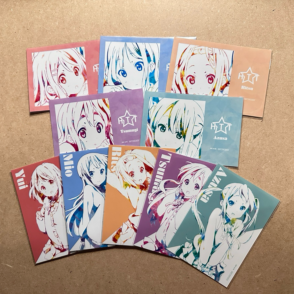 日版 K-ON 輕音部 水彩風 平澤唯 秋山澪 田井中律 琴吹紬 中野梓 animate特安利美 特典滿額 相卡 收藏卡