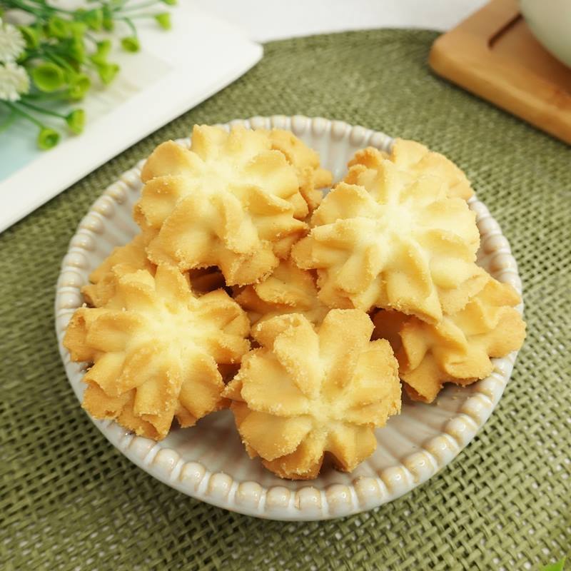 【食尚三味】手作濃醇原味曲奇餅 360g 奶油曲奇 手工餅乾 德式甜點 下午茶點心 送禮餅乾 網購甜點 (古早味)