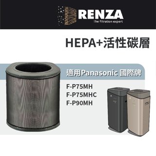 適用 Panasonic 國際牌 F-P75MH F-P75MHC F-P90MH 空氣清淨機 HEPA+活性碳 濾網