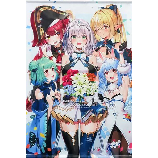 白銀諾艾爾 掛軸 B2 虛擬 YouTuber hololive 白銀諾艾爾 100萬人記念