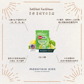 （山小孩）現貨，🇺🇸美國SaltStick FastChews 電解質口含錠 一包十顆