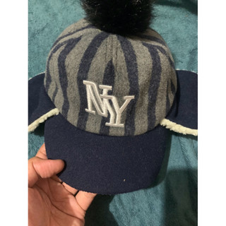 Kid 二手 古著 NY 護耳 造型 大童 兒童 老帽 棒球帽 cap 帽 帽子