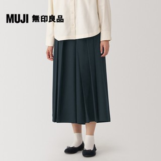 【MUJI 無印良品】女二重織日式和服寬襬褲