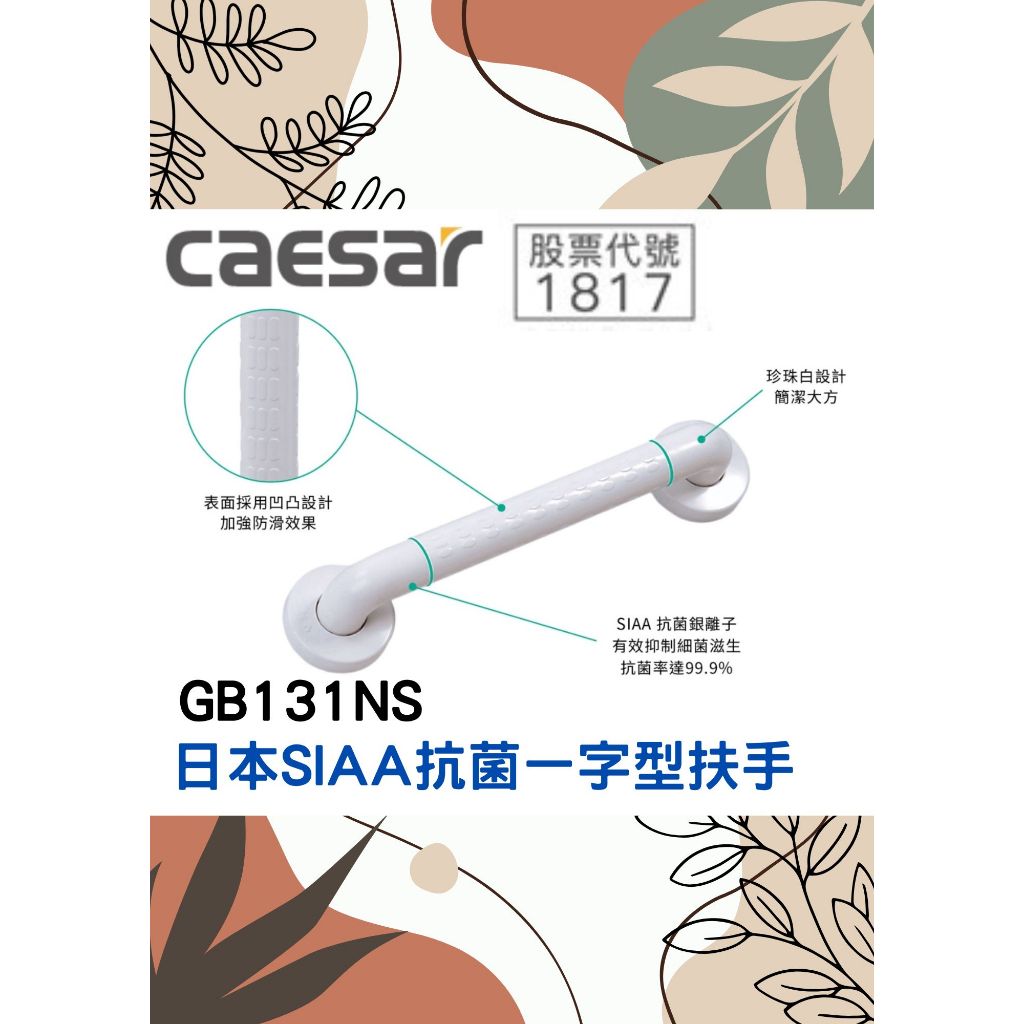 SIAA抗菌一字型扶手🌈CAESAR凱薩🌈日本認證CAESAR獨家  安全/浴缸/防滑/廁所/樓梯/殘障/無障礙