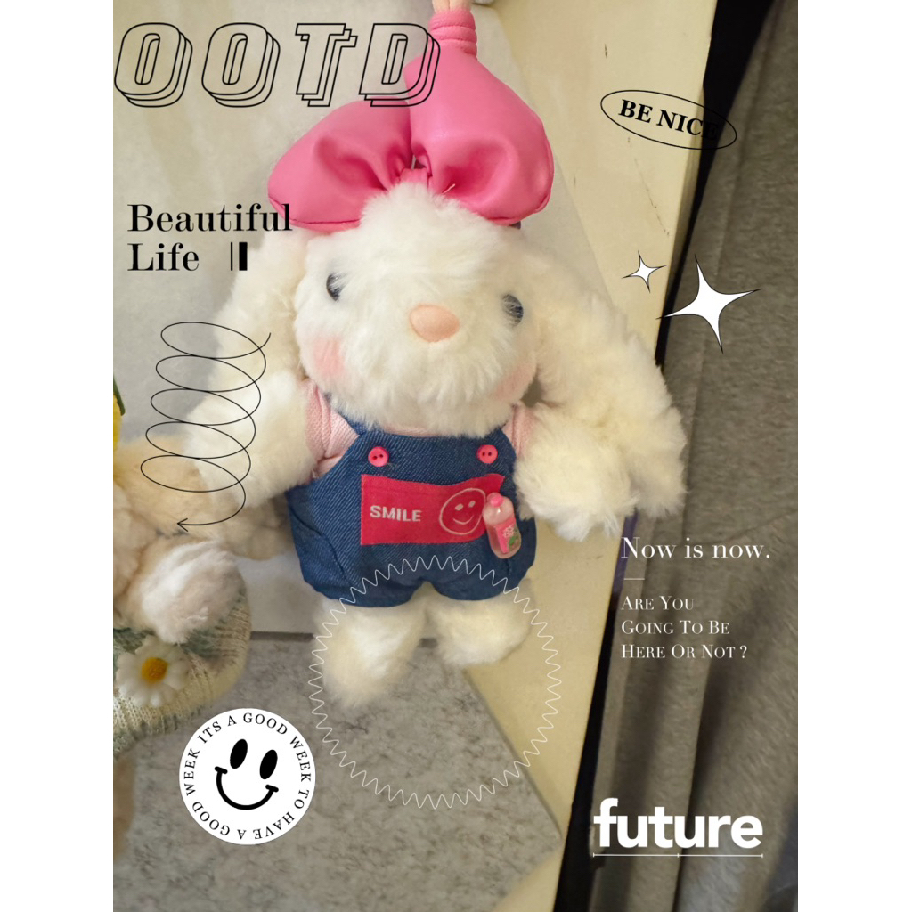 拉布布包包手機掛飾、兔兔掛飾、零錢包掛飾  （裙子可當髮帶）