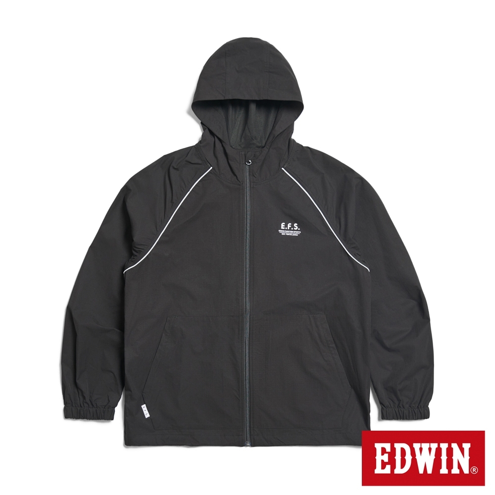 EDWIN 男款 EFS 復古防風外套(黑色)
