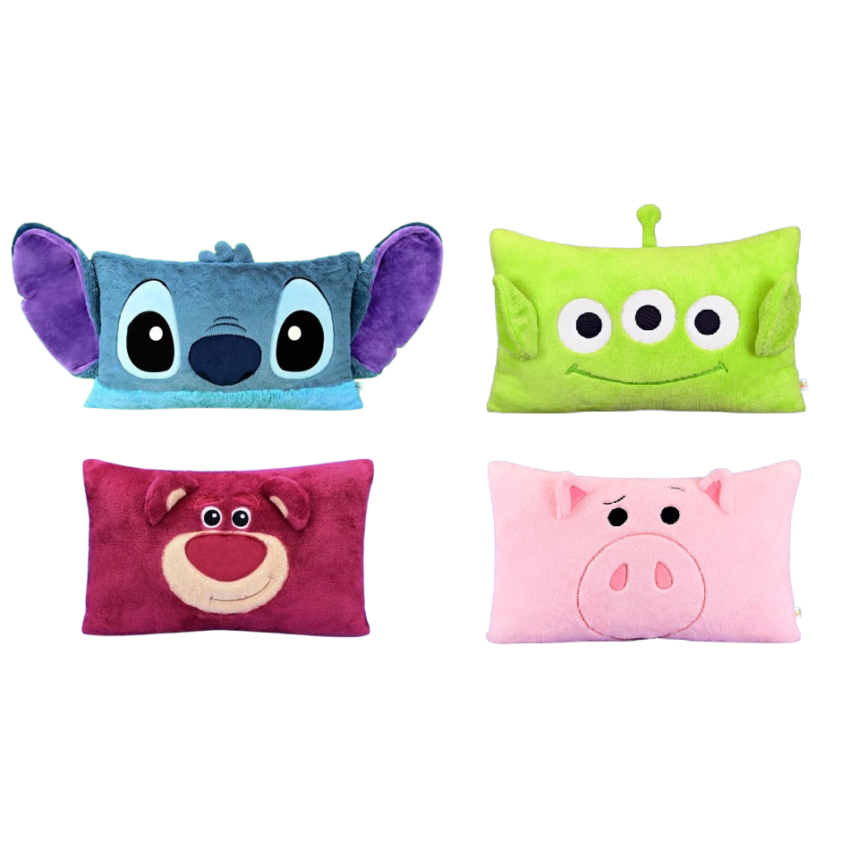 【娃娃市集】15吋 迪士尼枕頭 迪士尼絨毛枕頭 史迪奇枕頭 火腿豬枕頭 熊抱哥枕頭 三眼怪枕頭 史迪奇長枕 雙人枕