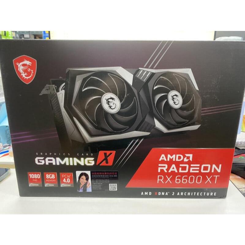 MSI Radeon RX6600XT GAMING X 8G 顯示卡 二手良品 原廠更換風扇 已註冊保內📌優惠6800