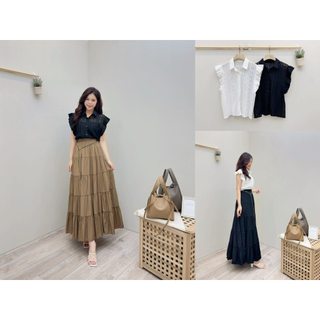 【LaBelle 韓系服飾】法式鏤空鉤花蕾絲上衣 燒花蕾絲襯衫 排釦襯 (臺灣現貨)(快速出貨)
