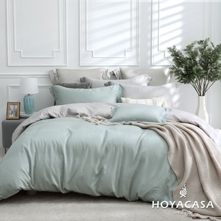 HOYACASA 60支天絲被套床包組｜灰暮青崧｜法式簡約｜(單人/雙人/加大/特大)