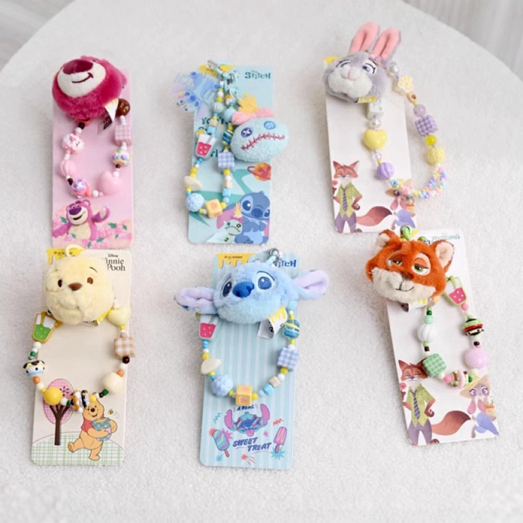 ［Be Woman]現+預 茱蒂 尼克 維尼 小熊維尼 草莓熊 熊抱哥 史迪奇 玩偶 手機鍊 吊飾 鑰匙圈 多巴胺 串珠