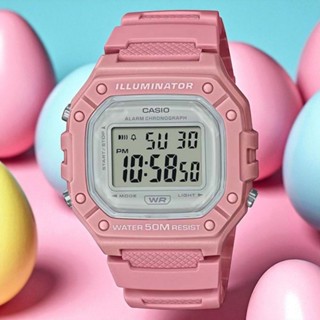 錶流行 CASIO (W-218HC-4A) LED照明 防水50米數位電子錶 當兵 運動必備