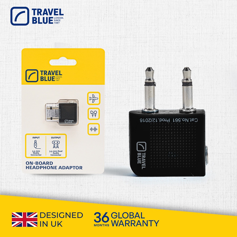 【Travel Blue 藍旅 】Headphone Adaptor 機上耳機轉換器 旅行配件(全球保固24個月)