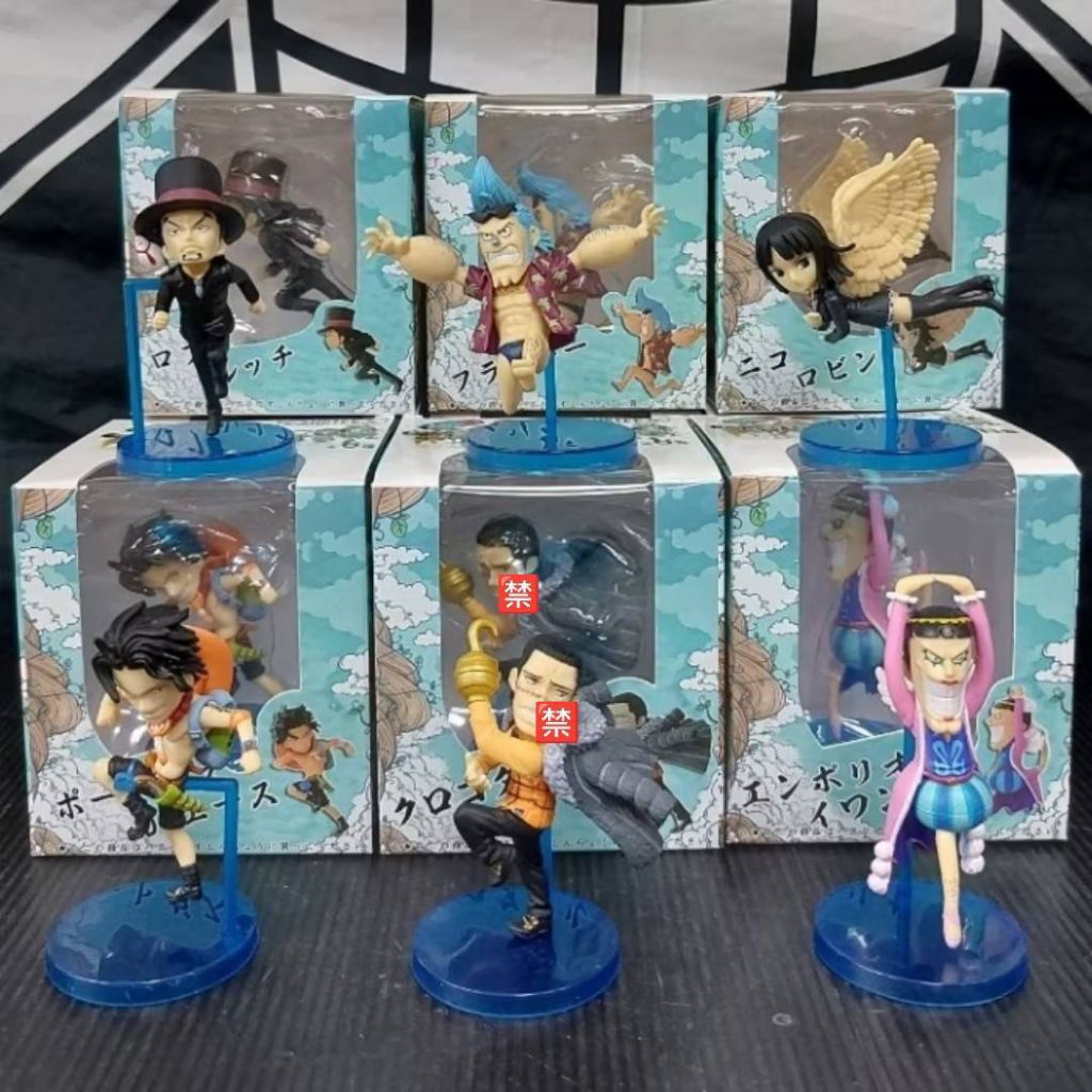 二代 海賊王 WCF 跑跑 公仔 6款 (佛朗基/ 羅賓/ 艾斯/ 馮克雷/ 克洛克達爾/ 路基) 一套6盒，整套賣
