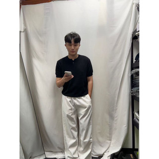 【PORY STORE】韓系亨利領針織上衣 高品質 美式緊繃 短袖 實拍 舒適 clean fit 男生必備