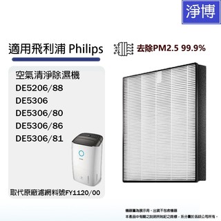 適用Philips飛利浦DE5205/81 DE5306/80 DE5306/86 DE5206/88空氣清淨除濕機濾網