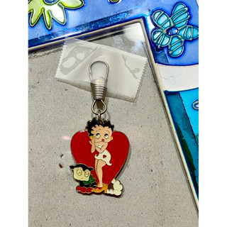 「古厝GU CHU」貝蒂娃娃Betty Boop性感愛心❤️金屬吊飾 絕版 早期 復古 懷舊 老物