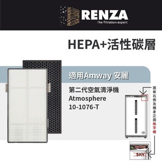 適用 Amway 安麗 第二代空氣清淨機 101076-T 逸新 2.5代 10-1078 HEPA+活性碳濾網 濾芯