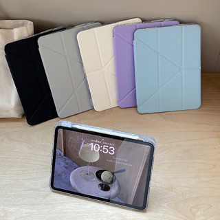 【台灣出貨】Y折+三折ipad殼 簡約純色 帶筆槽 適用iPadAir7/6/5 Air4 10 9 8 7 6 Pro