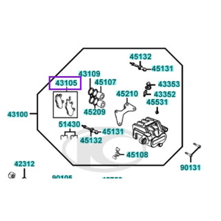<RUMI> Kymco 光陽原廠 刺激 XCITING 250/300 後煞車皮 料號43105-LDH1-305