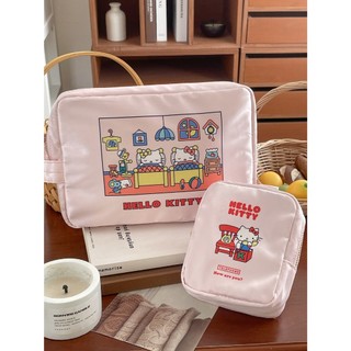 可愛緞面hello kitty凱蒂貓化妝包/收納包/萬用包