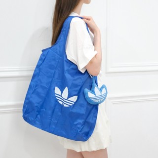 【Sharkhead】現貨 Adidas 環保購物袋 Logo造型 收納 吊飾 手提袋 水藍色 防潑水 環保 三葉草