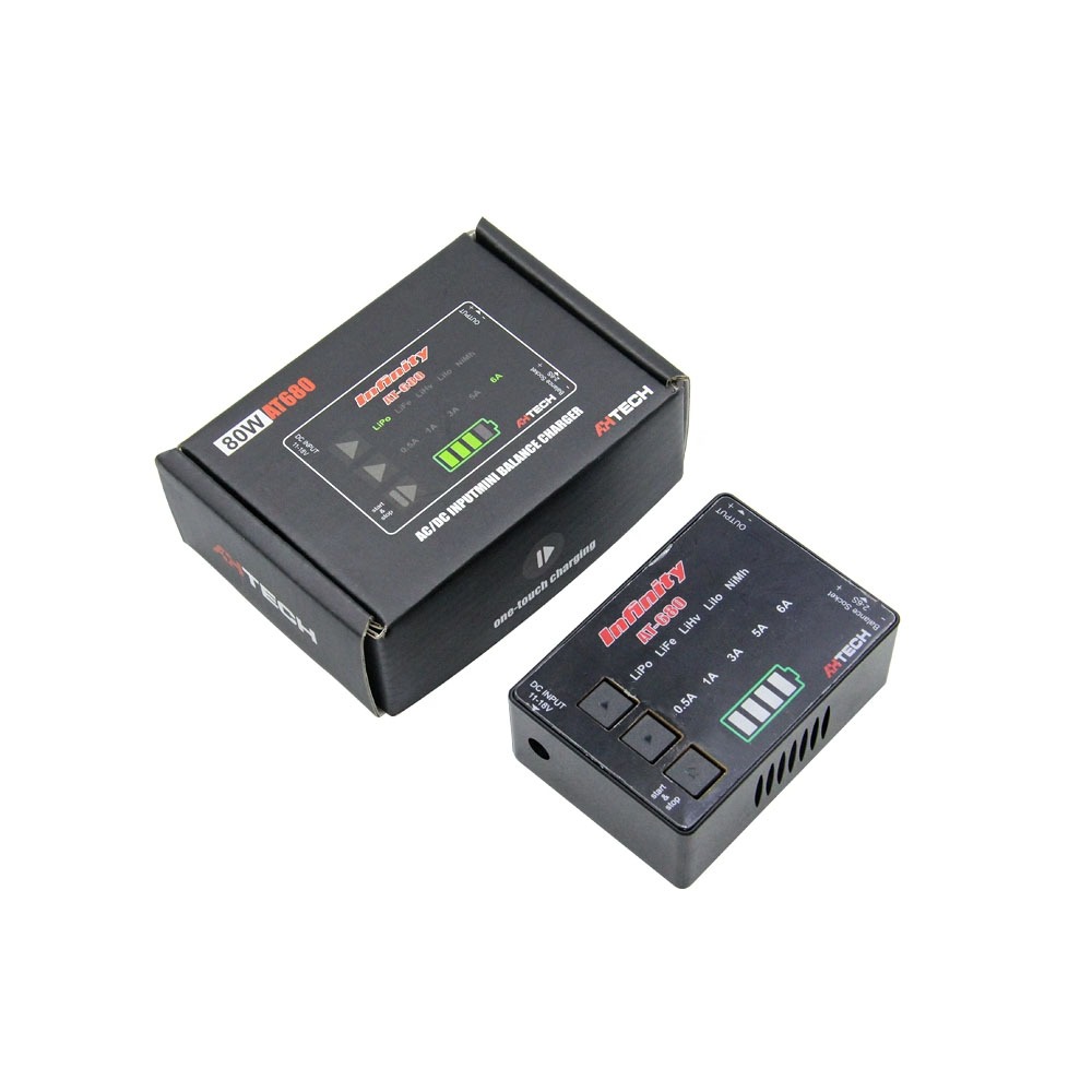 5Cgo【批發】Infinity花牌AT680 lipo鋰鐵鎳氫平衡充電器 2-6S充電器80W 含稅代購t683621