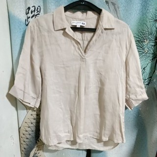 UNIQLO ×INES DE LA FRESSANGE 女亞麻七分袖上衣