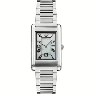 EMPORIO ARMANI Gino 珍珠貝方形手錶 中性錶-25mm AR11664 開學季禮物