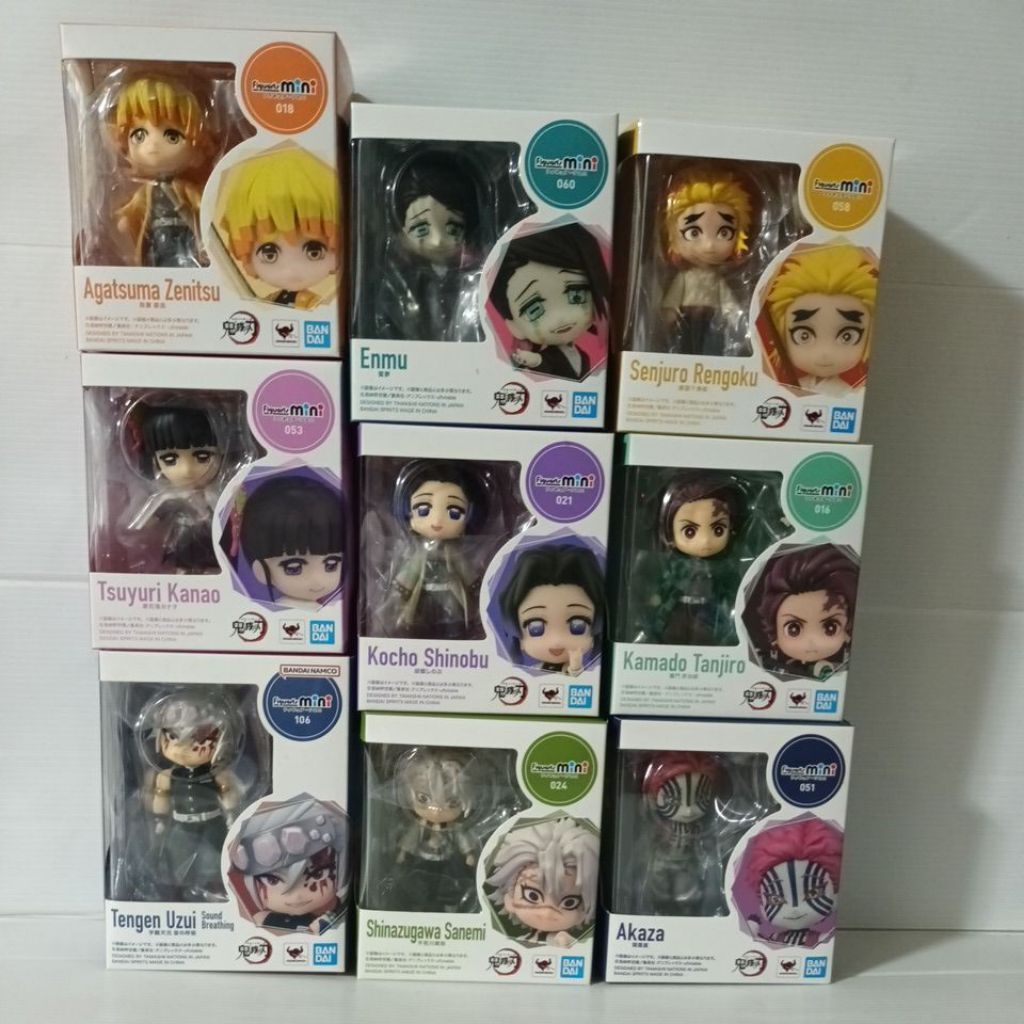 萬代 Figuarts mini 鬼滅之刃 炭治郎. 彌豆子.宇隨宇髓天元 .甘露寺蜜璃.煉獄杏壽郎.魘夢.煉獄千壽郎