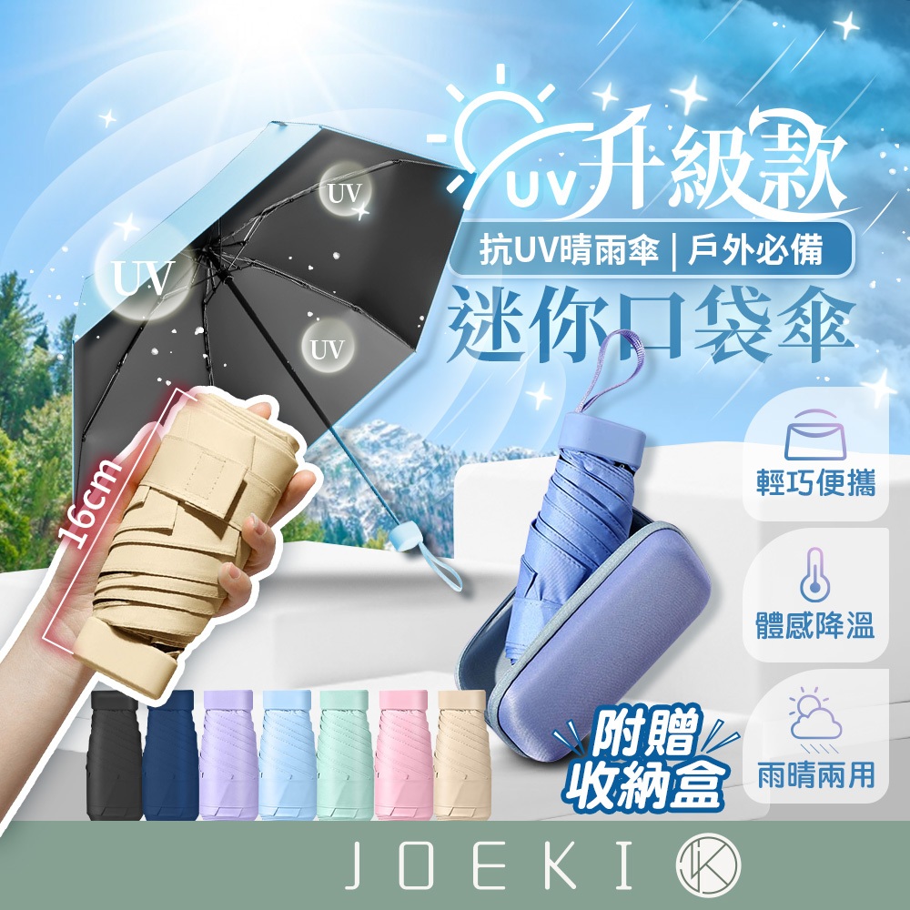 迷你雨傘 迷你口袋傘 口袋傘 遮陽傘 摺疊傘 抗UV傘 防曬傘 黑膠遮陽 雨傘 陽傘 晴雨兩用傘【HW0083】
