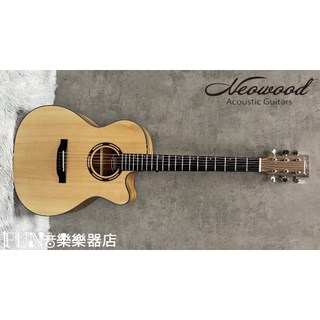 【Fun音樂樂器店】Neowood SOM-ZC 40吋雲杉面單板 斑馬木側背板