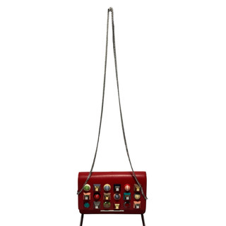【台北公館店】等級B FENDI CHAIN WALLET RED 8M0346-SR0