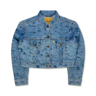 [絕版品] Levi's x Snoopy 李維斯 史努比聯名款 滿版史努比好朋友 女生短版牛仔外套 單寧夾克 S號