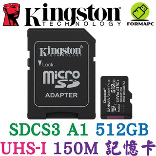 金士頓 Canvas Select Plus MicroSD SDXC 512G 512GB TF 記憶卡 SDCS3