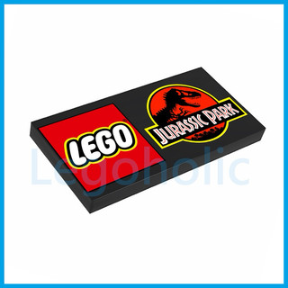 LEGO 樂高 76956 黑色2x4 侏羅紀+LEGO 印刷磚 全新品, 平滑磚 暴龍