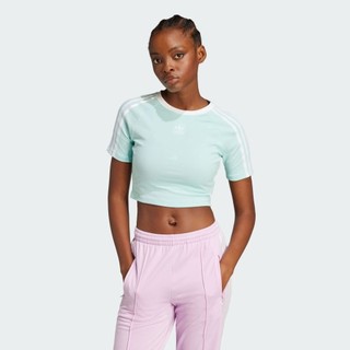 Adidas 短T 3 S Baby Tee 蘋果綠色 短版 女 JD0306