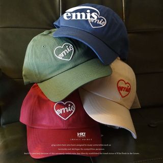 現貨｜EMIS｜HEART BALL CAP 刺繡 簍空 愛心棒球帽 老帽 四色 正韓 男女同款
