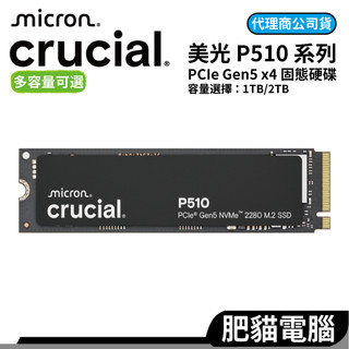 Micron 美光 Crucial P510 1TB 2TB M.2 PCIe 5.0 Gen5 SSD 固態硬碟