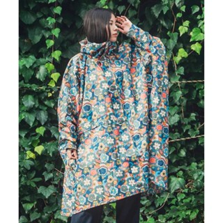 日本 KiU 404-523 幸福花團 第二代 標準成人有袖斗篷雨衣 內側TPU防水膜 耐水壓20000mm H2O