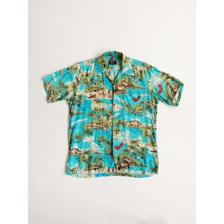 60s Manhattan Rayon Hawaiian Shirt 古著 美製 夏威夷襯衫 嫘縈 短袖 襯衫