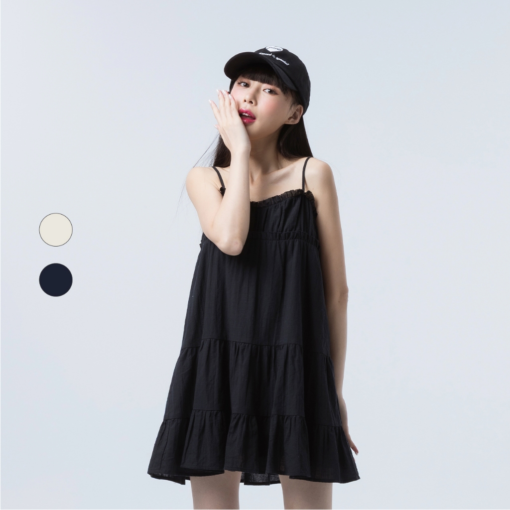50% Fifty Percent｜素面蛋糕層無袖洋裝｜02573719001