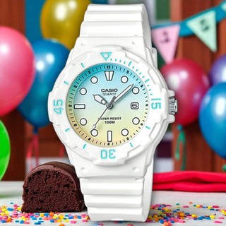 錶流行CASIO (LRW-200H-2E2) 學生考試專用指針錶 日期顯示 防水100米