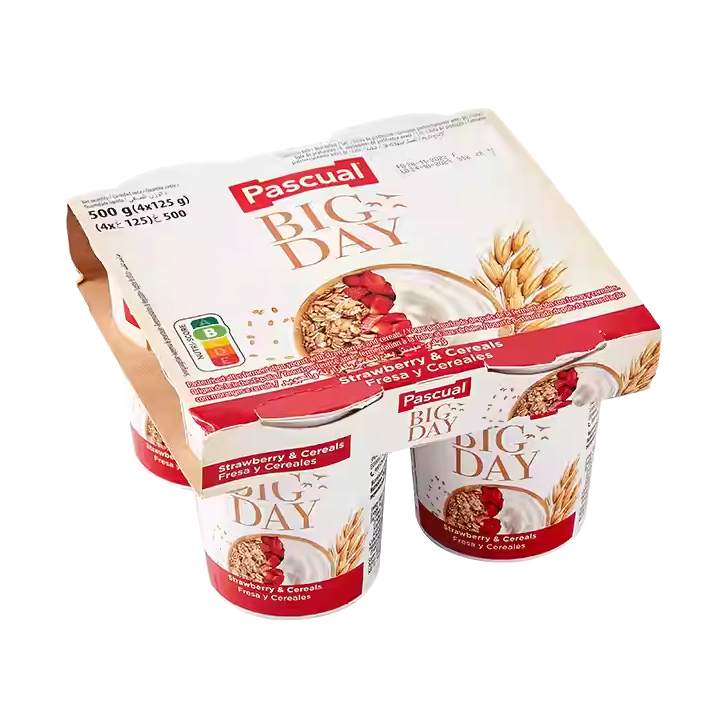 西班牙PASCUAL 草莓穀物優格 常溫優格 (一組4入) 【倍樂生活】