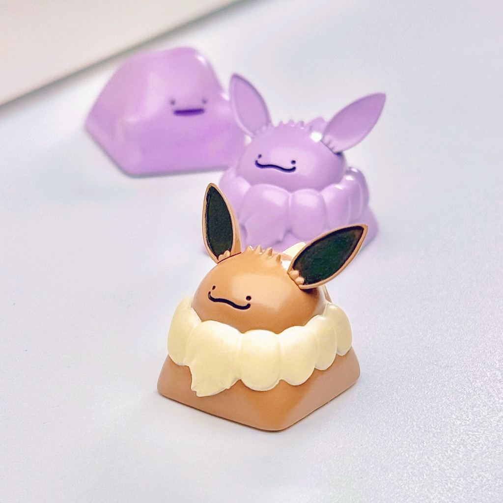 《百變怪村落》手工百變怪造型鍵帽 百變怪伊布 伊布 色違伊布 寶可夢神奇寶貝同人創作 個性鍵帽 機械鍵盤十字軸芯通用